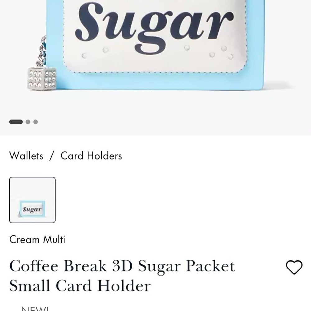 Sugar Packet Card Holder in Blue and White